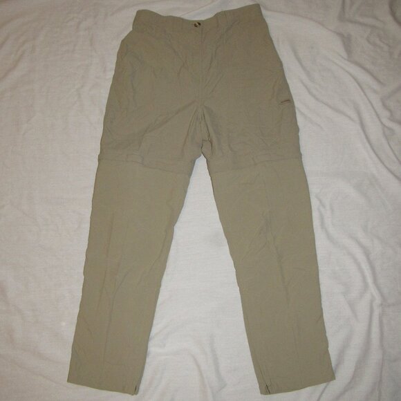 Ex Officio Buzz Off Khaki Nylon Convertible Hiking Outdoor Pants Women's sz M - Picture 1 of 3